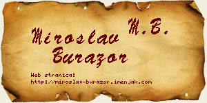 Miroslav Burazor vizit kartica